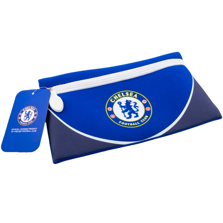 Chelsea FC Full Colour Crest Neoprene Pencil Case - Soft Zip Closure