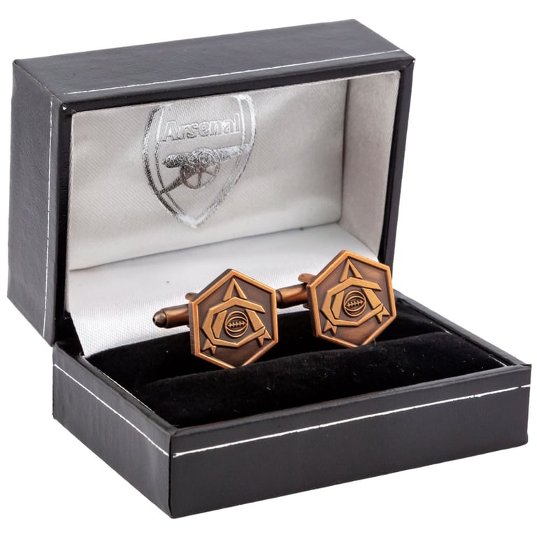 Arsenal FC Heritage Crest Antique Gold Cufflinks