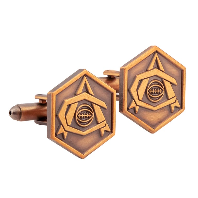 Arsenal FC Heritage Crest Antique Gold Cufflinks