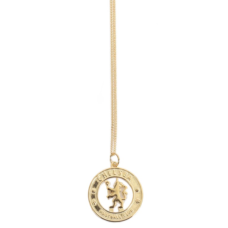 Chelsea FC 18ct Gold Plated Sterling Silver Pendant Necklace with Lobster Clasp