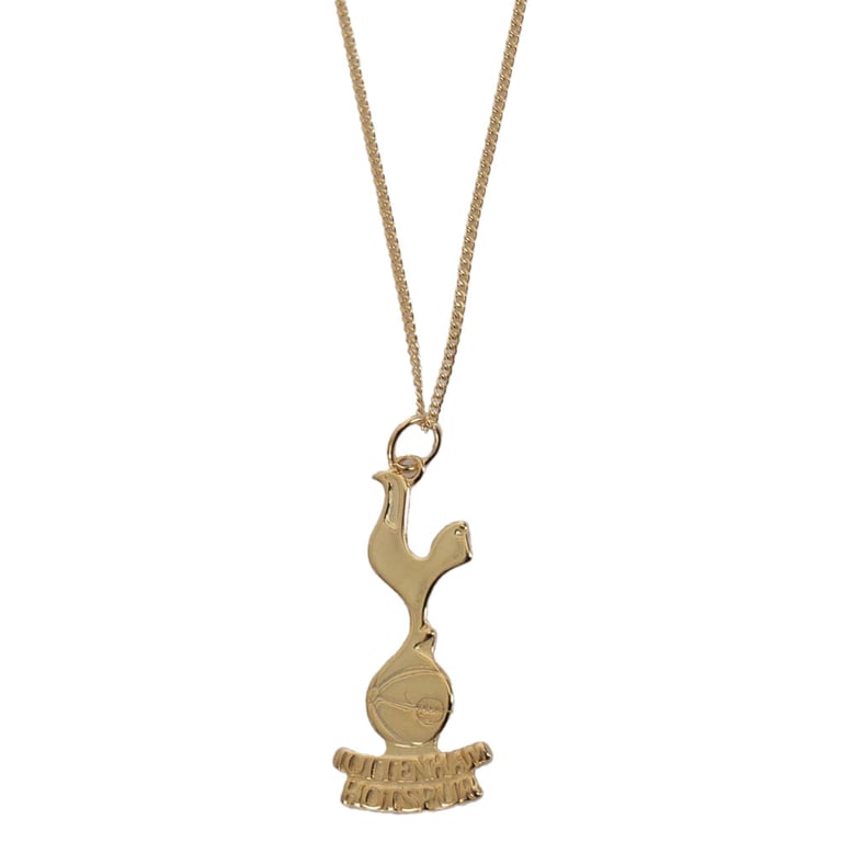 Tottenham Hotspur FC 18ct Gold Plated Sterling Silver Pendant & Chain Necklace
