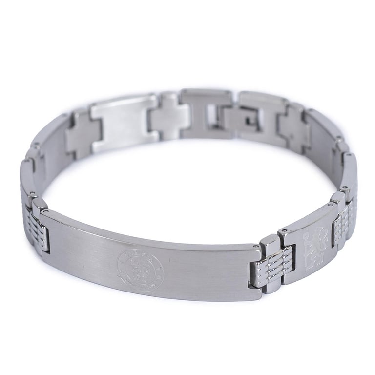 Chelsea FC Lion Link Stainless Steel Engraved Bracelet