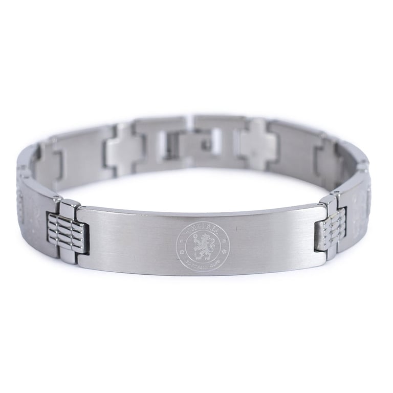Chelsea FC Lion Link Stainless Steel Engraved Bracelet