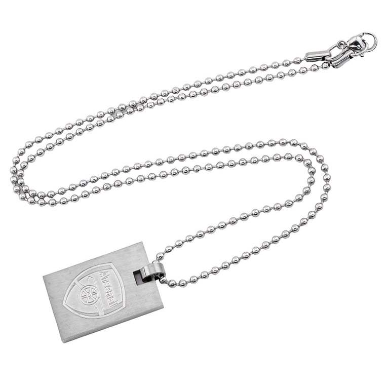 Arsenal FC Dog Tag with Engraved Crest and Brushed Satin Finish