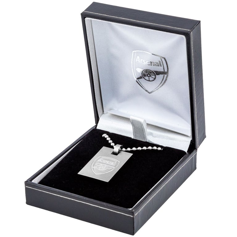 Arsenal FC Dog Tag with Engraved Crest and Brushed Satin Finish