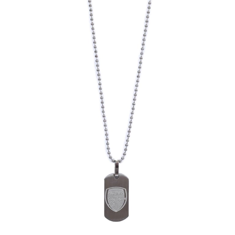 Arsenal FC Matt Finish Stainless Steel Dog Tag with Engraved Crest & Chain