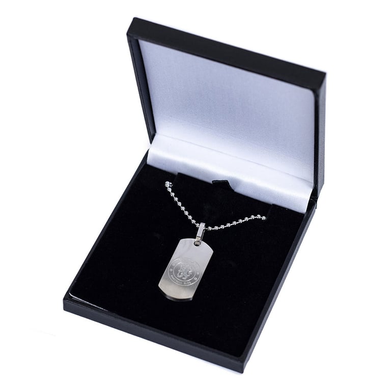 Chelsea FC Matt Finish Stainless Steel Dog Tag & Chain