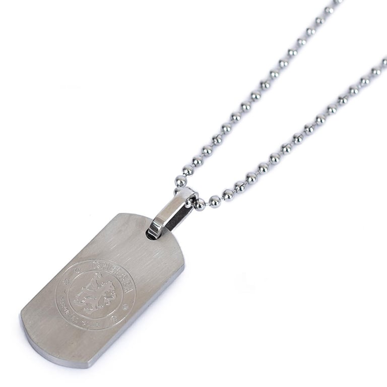 Chelsea FC Matt Finish Stainless Steel Dog Tag & Chain