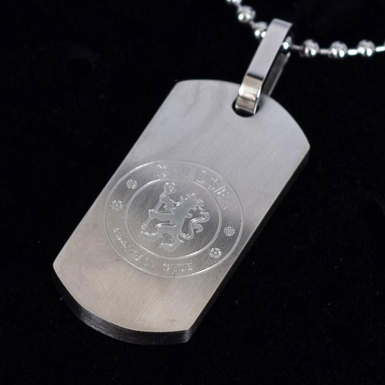 Chelsea FC Matt Finish Stainless Steel Dog Tag & Chain