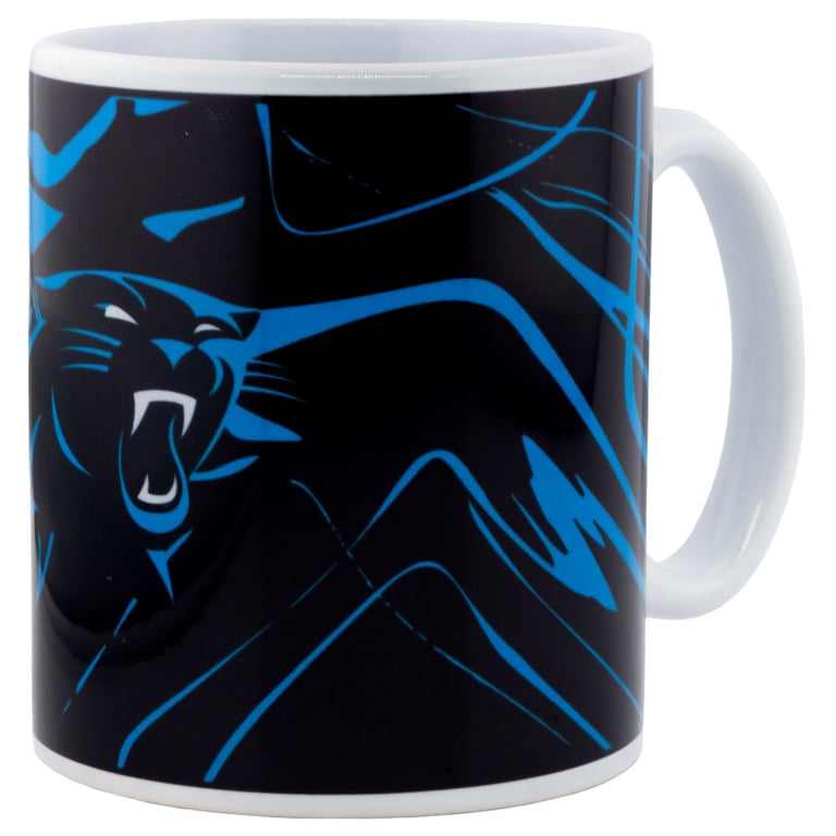 Carolina Panthers Camo Design Ceramic Mug - Kiln Fired Finish with Panther Logo