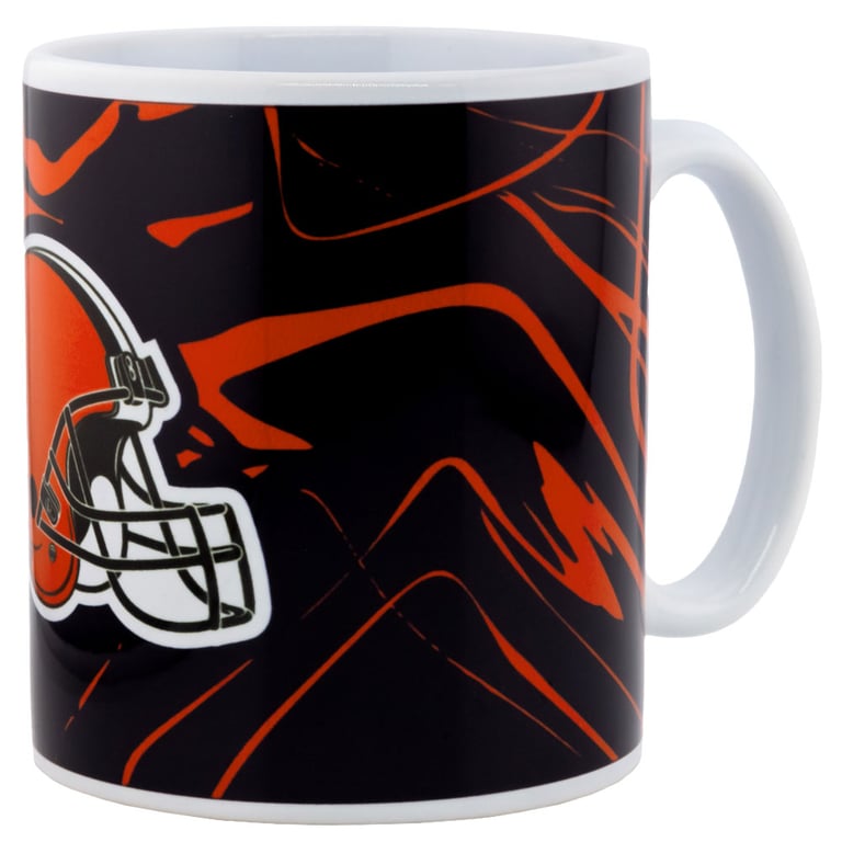 Cleveland Browns Camo Ceramic Coffee Mug - Official Team Logo Design