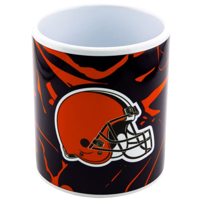 Cleveland Browns Camo Ceramic Coffee Mug - Official Team Logo Design