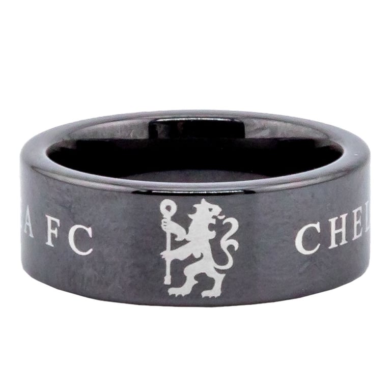 Chelsea FC Black Ceramic Lion Ring