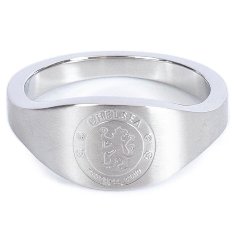 Chelsea FC Oval Stainless Steel Engraved Ring