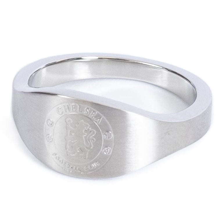 Chelsea FC Oval Stainless Steel Engraved Ring