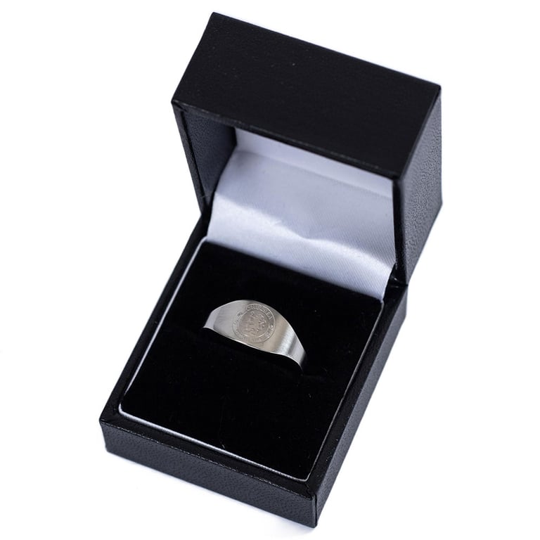 Chelsea FC Oval Stainless Steel Engraved Ring