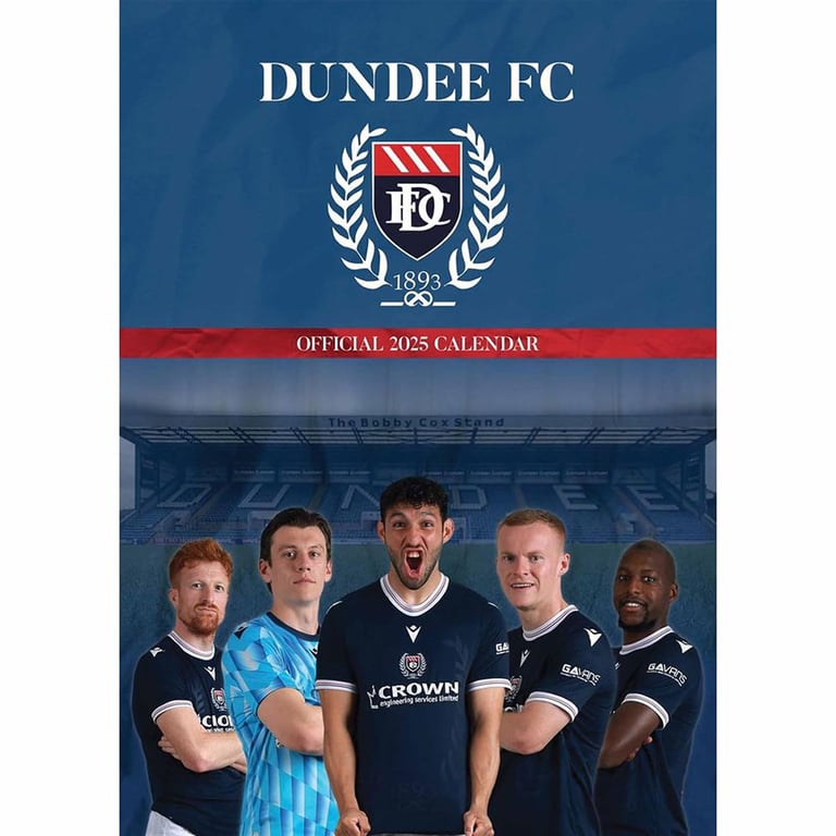 Dundee FC A3 2025 Calendar - Featuring Top Players and Team Lineup
