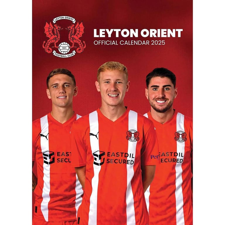 Leyton Orient FC 2025 A3 Wall Calendar Featuring Your Favourite Players