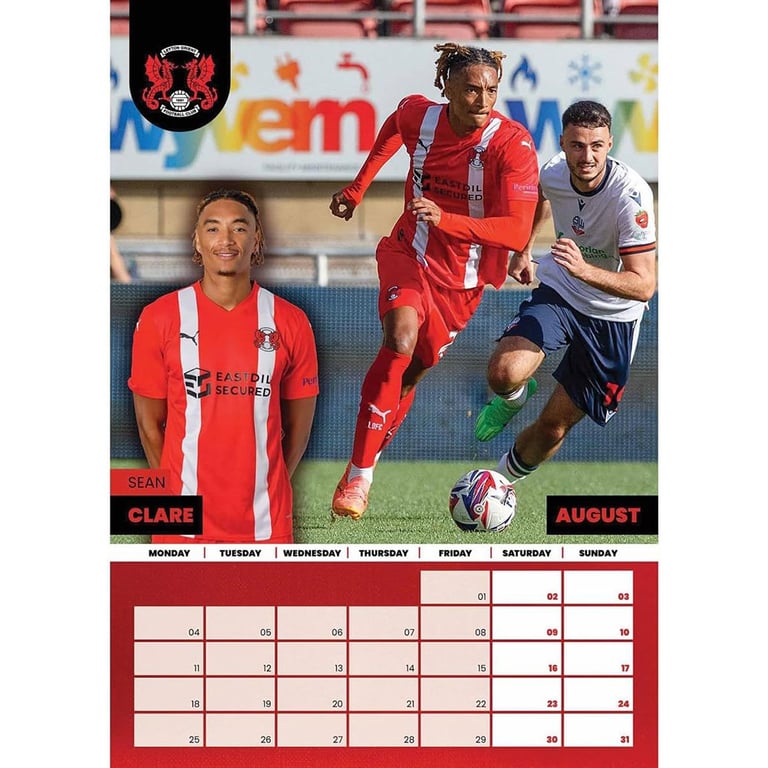 Leyton Orient FC 2025 A3 Wall Calendar Featuring Your Favourite Players