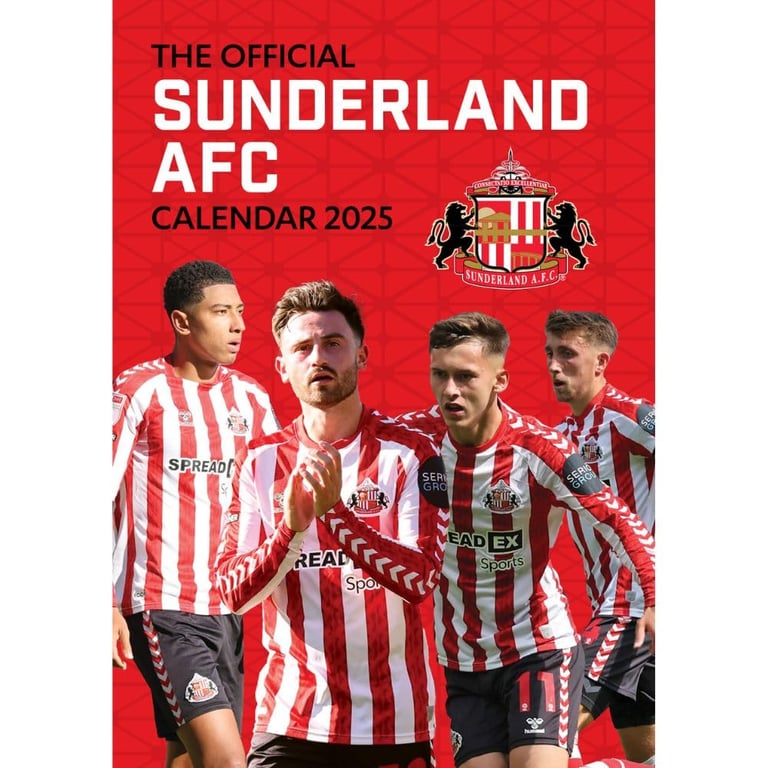 Sunderland AFC A3 Calendar 2025 - Official Football Club Wall Calendar Featuring Top Players