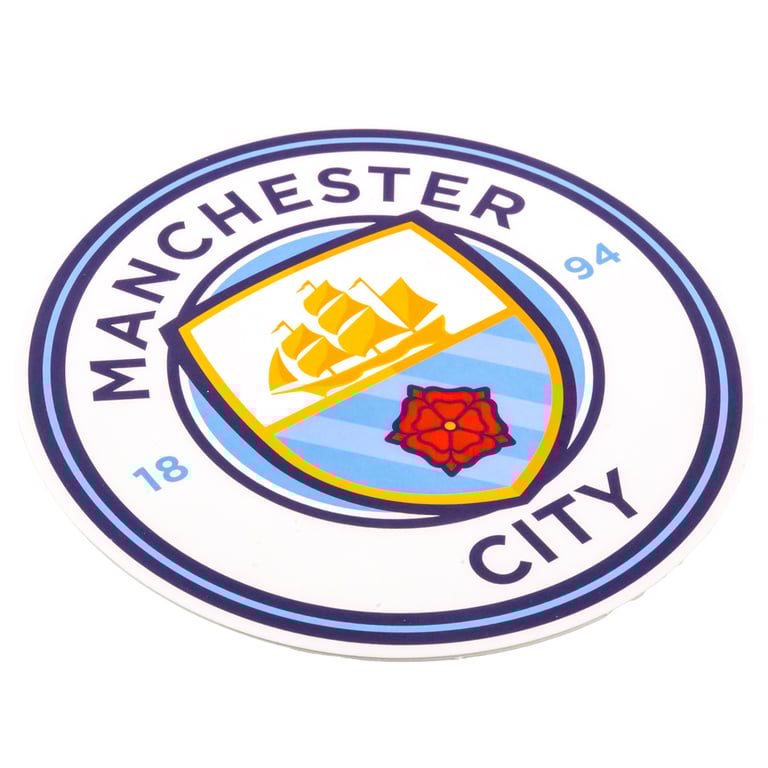 Manchester City FC Club Crest High Quality Vinyl Self Adhesive Car Sticker Decal