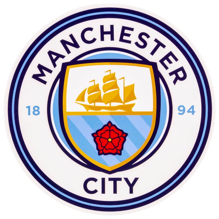 Manchester City FC Club Crest High Quality Vinyl Self Adhesive Car Sticker Decal