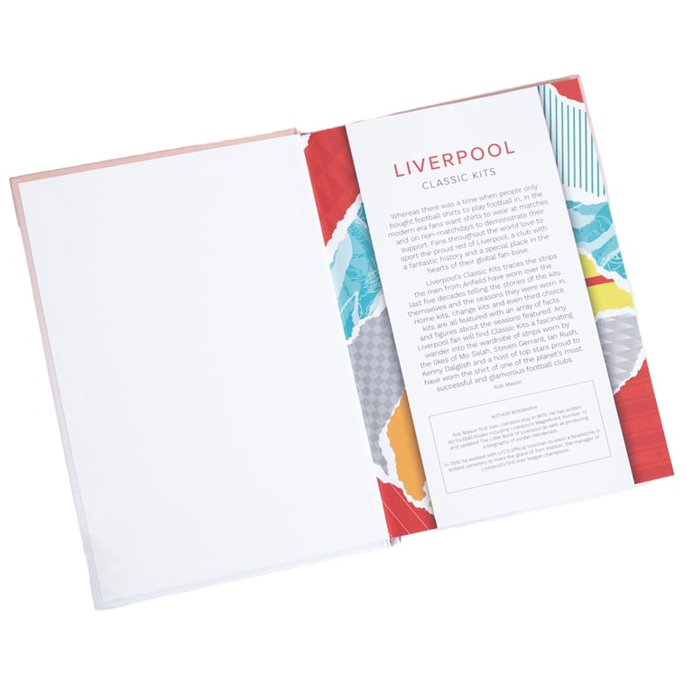 Liverpool Classic Kits Book - Explore 112 Pages of Iconic Liverpool FC Jerseys and Statistics