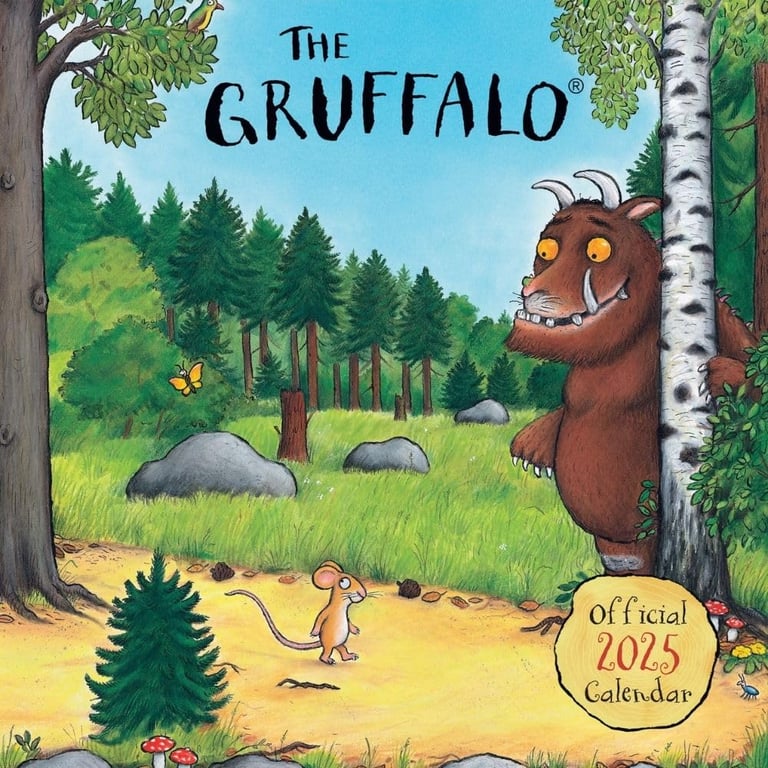 The Gruffalo Square Wall Calendar 2025 - Scary Creature Images for Kids