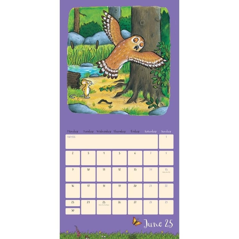 The Gruffalo Square Wall Calendar 2025 - Scary Creature Images for Kids