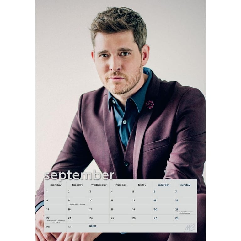 Michael Buble 2025 A3 Wall Calendar - Iconic Singer s Yearly Planner