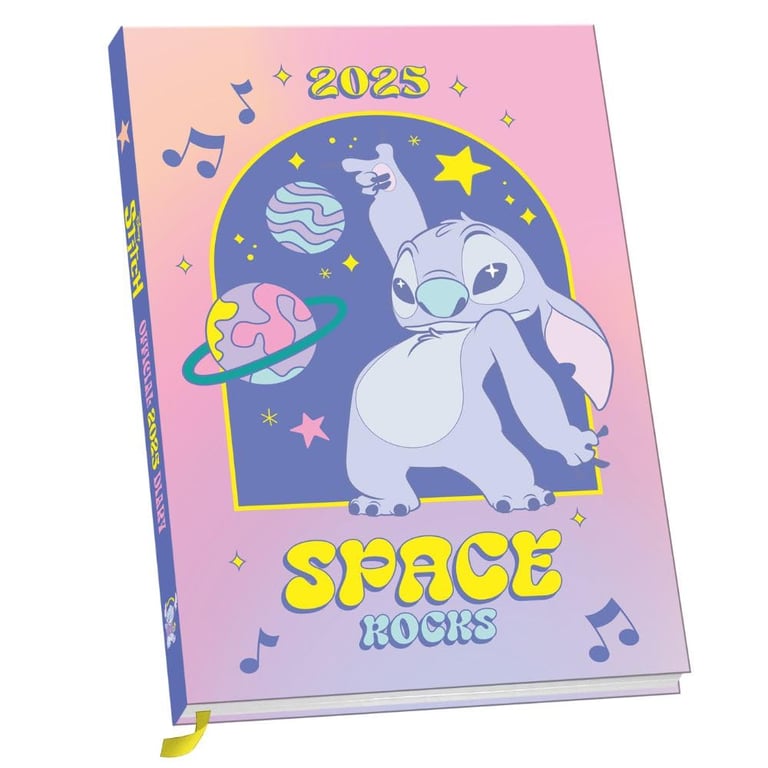 Lilo & Stitch 2025 Week to View Colorful Diary with Elastic Closure and Bookmark