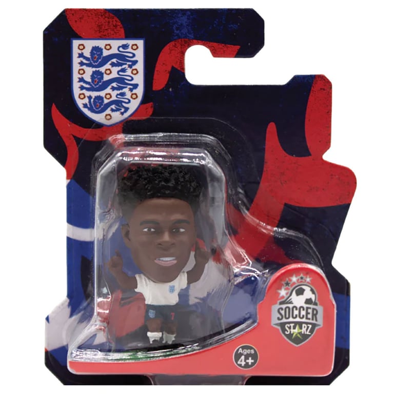England FA SoccerStarz Bukayo Saka Collectible Figure - Classic Home Kit Edition