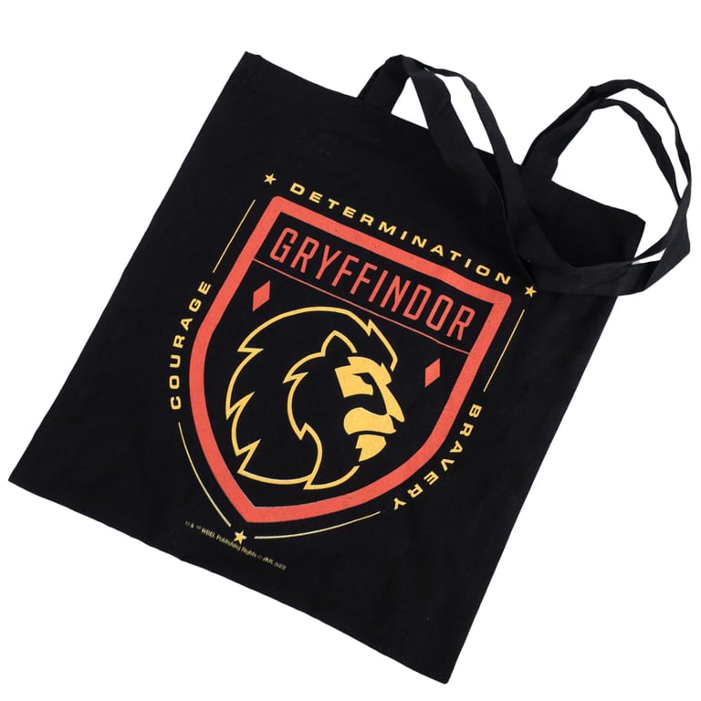 Harry Potter Gryffindor 100 Cotton Canvas Tote Bag - Official Hogwarts Crest Design