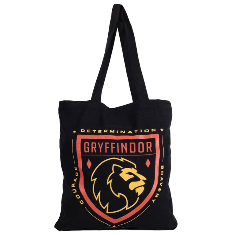 Harry Potter Gryffindor 100 Cotton Canvas Tote Bag - Official Hogwarts Crest Design