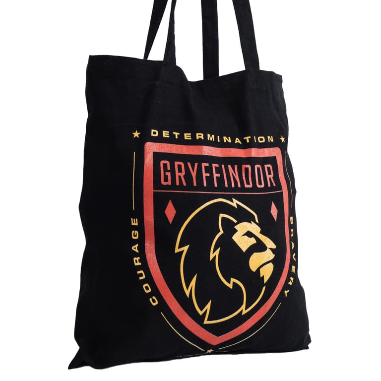 Harry Potter Gryffindor 100 Cotton Canvas Tote Bag - Official Hogwarts Crest Design