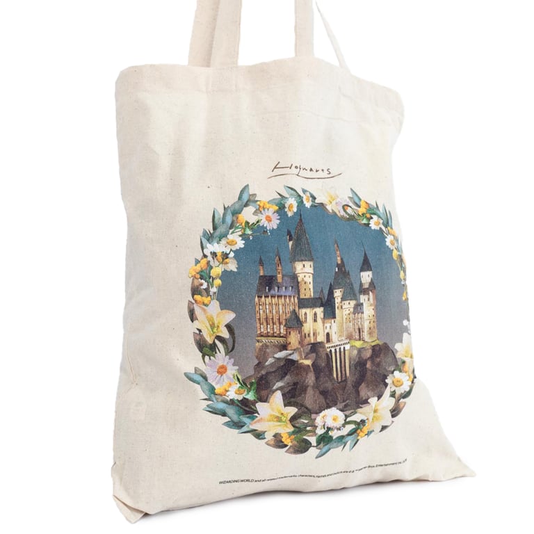 Harry Potter Hogwarts Castle 100 Cotton Canvas Tote Bag