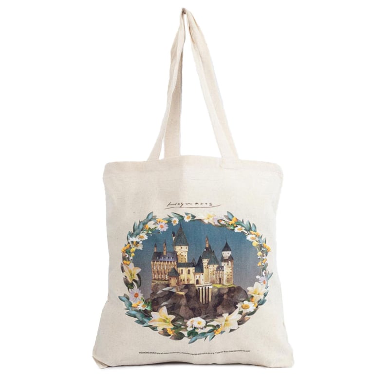 Harry Potter Hogwarts Castle 100 Cotton Canvas Tote Bag