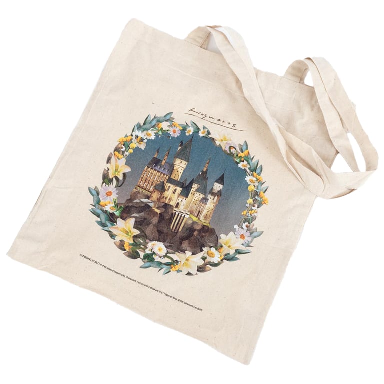 Harry Potter Hogwarts Castle 100 Cotton Canvas Tote Bag