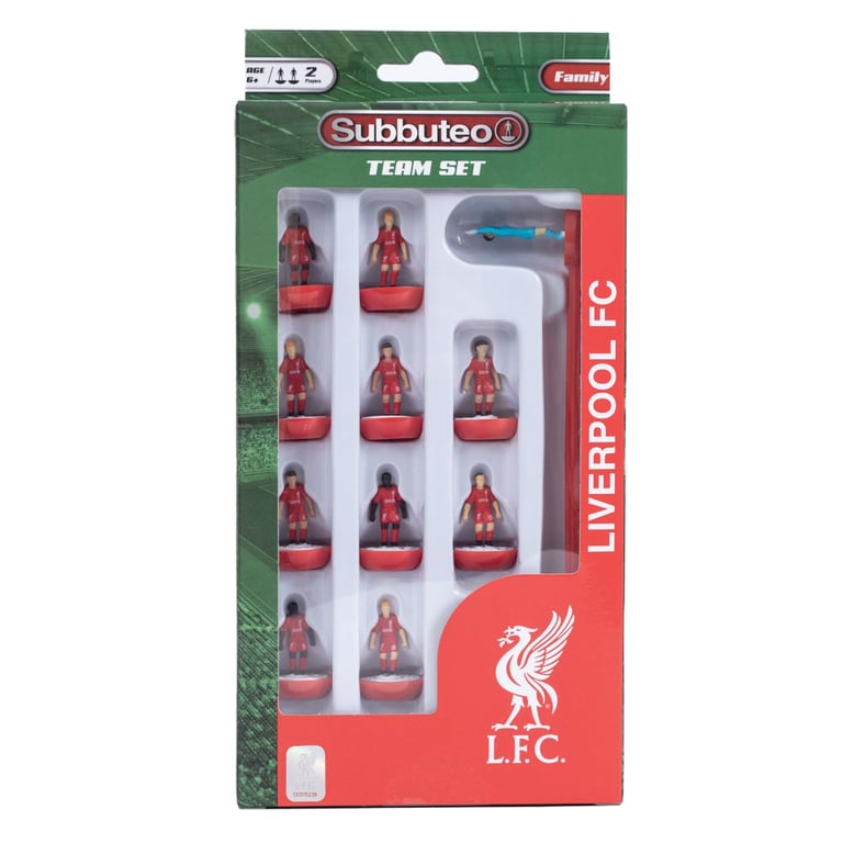 Liverpool FC Subbuteo Team - Compact 2 Player Table Football Game with Miniature Players