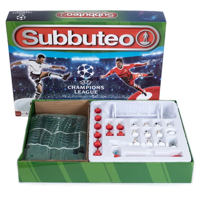 UEFA Champions League Edition Subbuteo Main Game - High Quality Table Football Set with 20 Players and Strengthened Figures