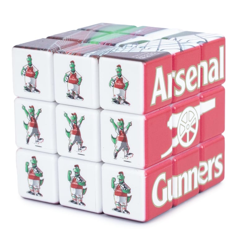 Arsenal FC Official 3x3 Rubiks Cube Puzzle for Kids & Fans