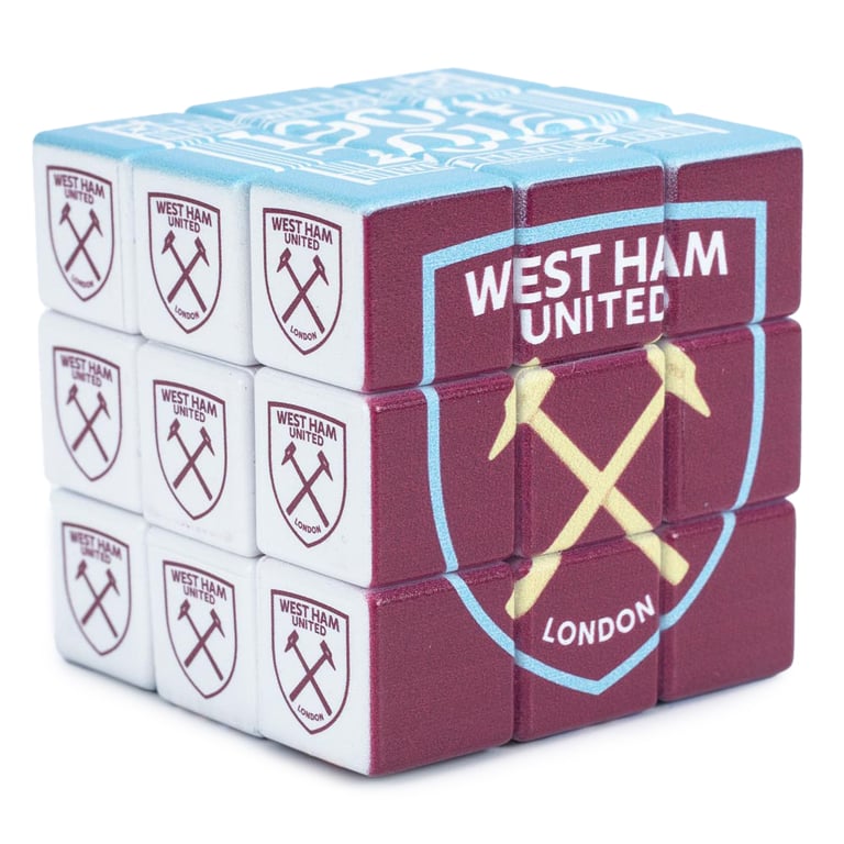 West Ham United FC 3x3 Hammers Image Rubiks Cube Puzzle Toy