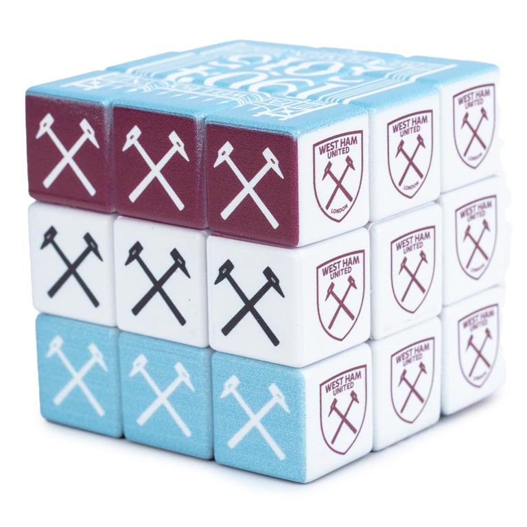 West Ham United FC 3x3 Hammers Image Rubiks Cube Puzzle Toy