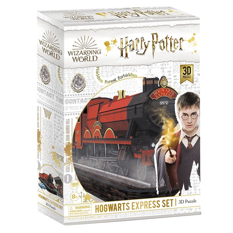 Harry Potter Hogwarts Express 3D Model Puzzle - 180 Piece Home Decor Item for Kids and Adults Alike