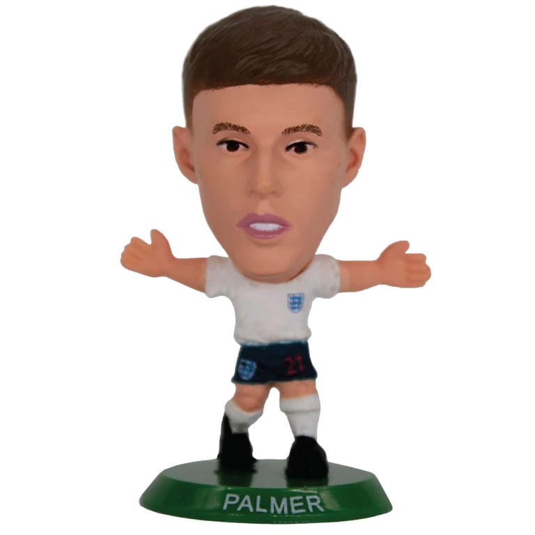 Cole Palmer England FA SoccerStarz Collectable Figure - 5cm Tall with Classic Home Kit