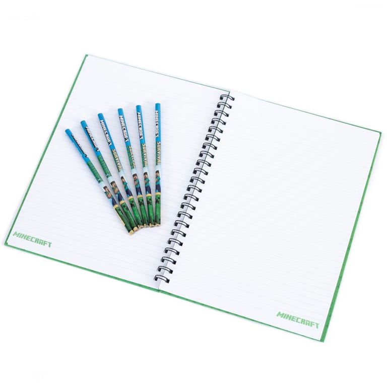 Minecraft Deluxe 12-Piece Bumper Stationery Set for Kids
