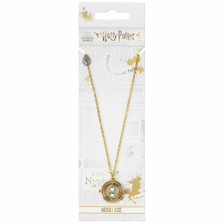 Harry Potter Time Turner Gold Plated Necklace - Snake Chain Charm Accessory