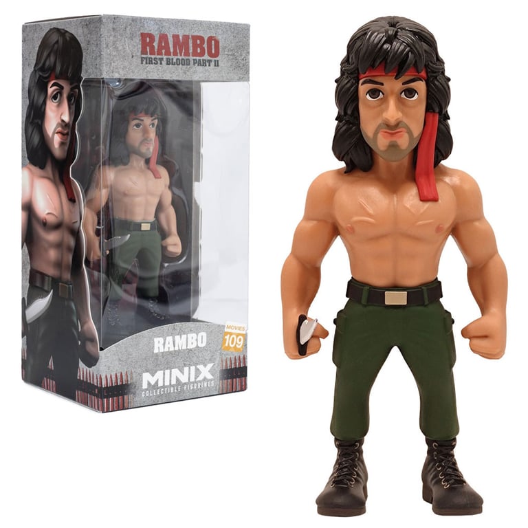 MINIX Rambo First Blood II Collectible Figurine with Bandana