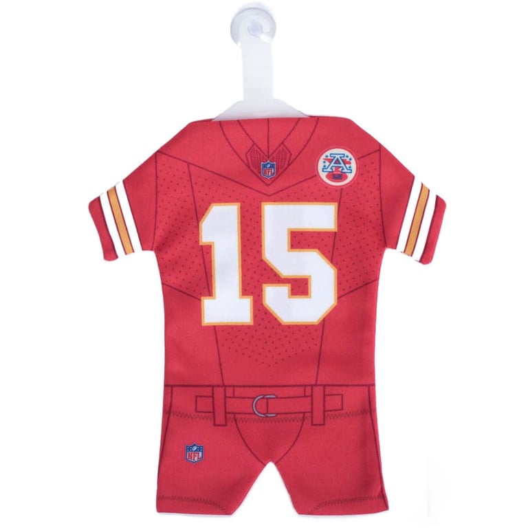 Patrick Mahomes Car Mini Kit - Double Sided Cloth Hang Up with 15 Decal