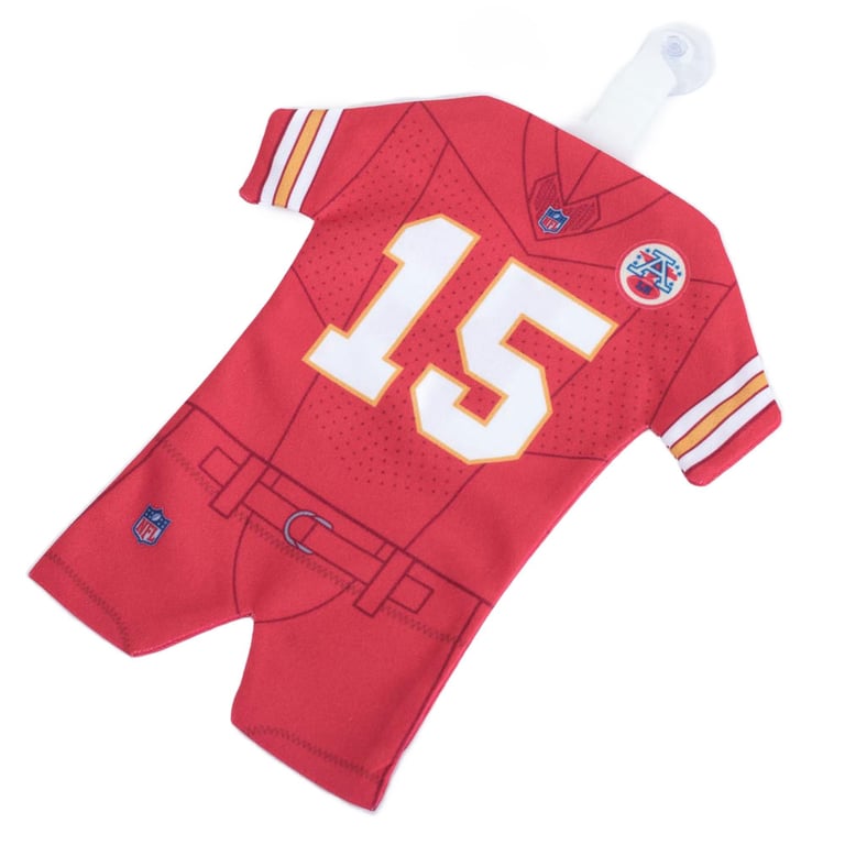 Patrick Mahomes Car Mini Kit - Double Sided Cloth Hang Up with 15 Decal